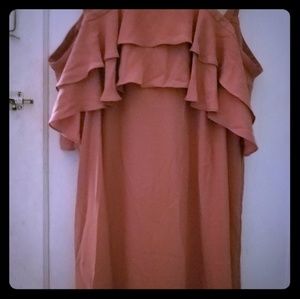 SOFT AND RUFFLED DESIGNER DRESS NWT